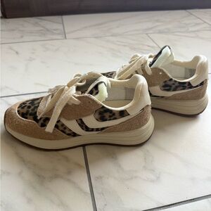 Steve Madden Leopard Print and Cream Sneakers